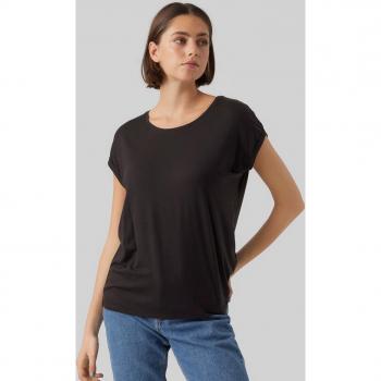 Vero Moda Women's Ava Plain Short Sleeve Round Neck T-Shirt Black L
