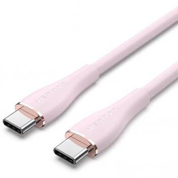 Vention TAWPF USB-C a USB-C Cable 2.0 Macho a Macho 5A Carga Rápida 1 Metro Rosa