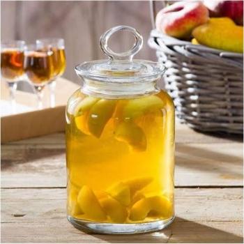 Tarro de Cocina Pasabahce con Tapa de Vidrio - Capacidad 1000 ml - 11,5x11,5x17,5 cm