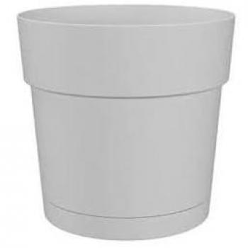 Maceta Redonda de Plástico Blanco Ø 35 cm con Tanque de Agua