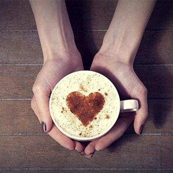 Ducomi® 16pcs Cappuccino Coffee Stencils Template Strew Flowers Pad Duster Spray Whit...