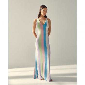 MC2 Saint Barth - Multicolor Long Dress with Straps, Size L