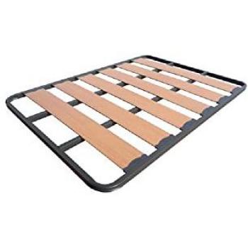 Somier Reforzado de Lama Ancha 150 x 190 cm Fabricado en España Sin Patas con Tacos Anti-Ruido