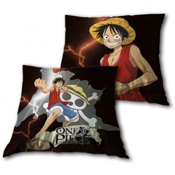 Cojín 3D One Piece Negro 30 x 30 cm