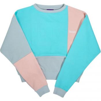 Tealer Crop Cutout Crewneck Sweatshirt