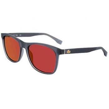Lacoste L860SE Men's Full-Rim Square Sunglasses, Grey Bio-Plastic Frame