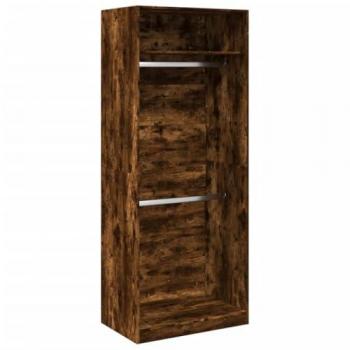 Armario de Almacenamiento de Madera de Ingeniería Color Roble Ahumado 80x50x200 cm