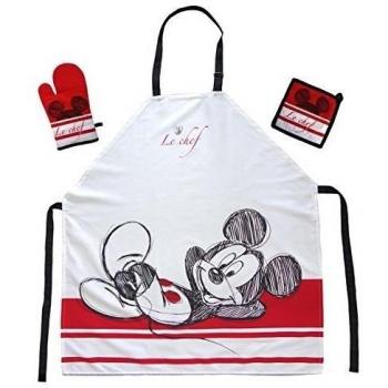 El regalo para los Walt Disney Mickey Mouse Fan: delantales de cocina Set con Mickey Mouse Micki Delantal