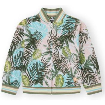 Sudadera de niña estampada con cremallera en tejido piqué 100% algodón