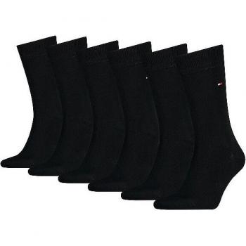 Calcetines Tommy Hilfiger para Hombre, Pack de 6, Algodón Peinado, Talla 47-49, Color Negro
