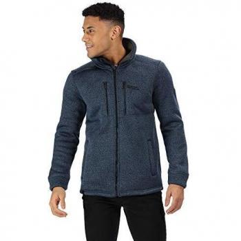 Regatta Paavo Full-Zip Heavyweight Hi Pile Knit Effect Fleece Forro Polar, Hombre, ala Azul