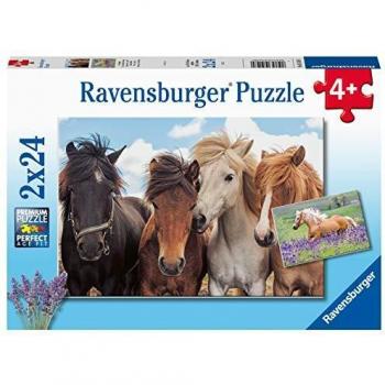 Puzzle Ravensburger - Amor de Caballos - 2 Puzzles de 24 Piezas para Niños a Partir de 4 Años