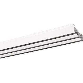 Victoria M. Carriles de Rodadura para Cortinas Rieles en Aluminio Color Blanco, 3 vías - 340 cm