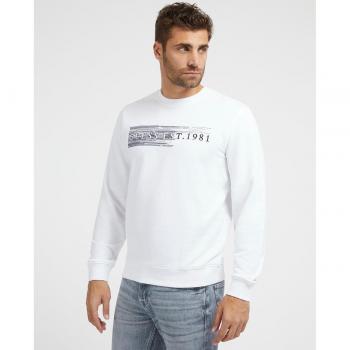Guess Beau Sudadera Con Cuello Redondo Purwhite