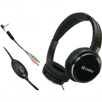 Sandberg Home'n Street - Auriculares con diadema, Negro
