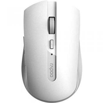 Rapoo 7200M White Mouse, Ambidextrous, RF Wireless + Bluetooth, Optical, 1600 DPI