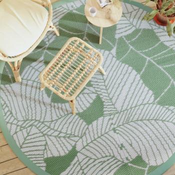 Alfombra exterior verde Ø 200 cm en PP