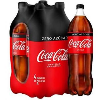 Coca Cola Zero Refresco - Paquete de 4 x 2 L - Total: 8 L