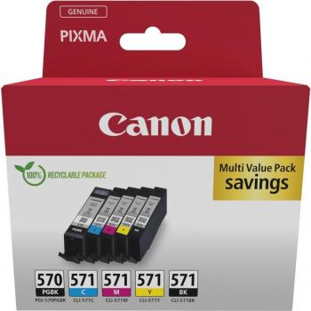 Pack de cartuchos de tinta Canon PGI-570BK + CLI-571 BK/C/M/Y
