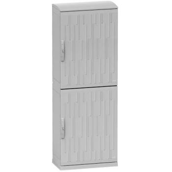 Armario individual de 2 puertas serie Thalassa PLA, Poliéster gris, 2000x750x420mm, IP65 cerrados