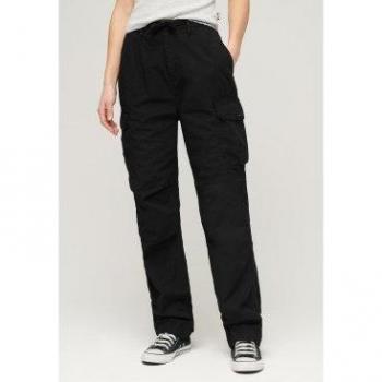 Pantalón Cargo de Talle Bajo para Mujer Superdry Negro 28/32 - Casual, Algodón, Outlet 2024