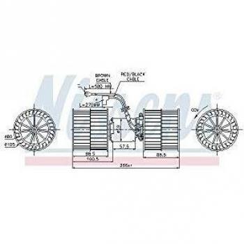 Ventilador habitáculo NISSENS 87071 - Interior blower, compatible con diversas marcas de vehículos, alta eficiencia en la circulación de aire, fácil instalación, motor potente y silencioso, diseño compacto y duradero