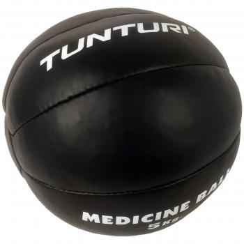 Tunturi Functional Balón Medicinal Cuero, Unisex Adulto, Negro, 5 kg