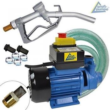 Bomba Diesel - Bomba TRASVASE - Bomba ASPIRACIÓN GASÓLEO - Bomba DE Combustible Profi 600-2 Bomba de gasolio 230v con Manguera, Pistola de Aluminio y Accesorios