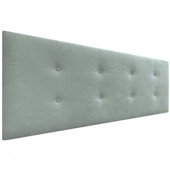 Cabecero Acolchado Capitone 150x60cm Tapizado en Tela Acualine Verde Agua - Grosor 8cm para Cama Matrimonio e Individual