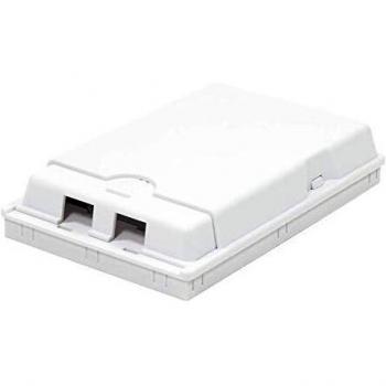 Caja de conexión LogiLink FTTH, 2 vías, de superficie, blanca, doble, interior para 2 fibras, con 2 adaptadores, IP20
