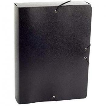 Carpeta Proyecto Gofrado Resistente con Gomas Elasticas Grosor 7cm Color Negro