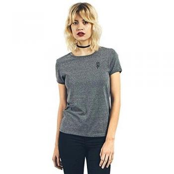 Volcom Stayin High Ringer Camiseta, Mujer, Negro