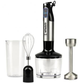 Mixer de Inmersión 1000W con Kit Antelao - 4 Lame, Turbo, 8 Velocidades, Acero Inoxidable
