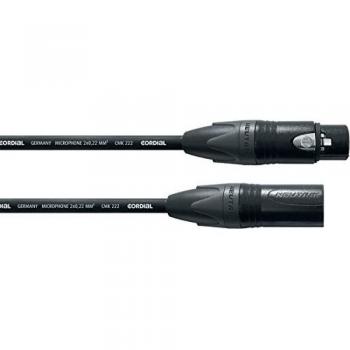Cordial CPM 1 FM XLR Microphone Cable - 1m, Black, 3-Pin Connector