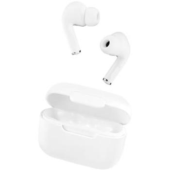 Auriculares Intraurales TWS FEAT 3 - Bluetooth 6.0, Autonomía de 12 horas, Micrófono Integrado, Color Blanco con Estuche de Carga