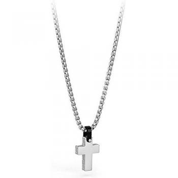De acero hombre collar y PVD negro con colgante Brosway BGN02