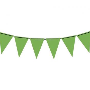 Gallardete Neón Verde de Papel de 300 cm 19X27 cm