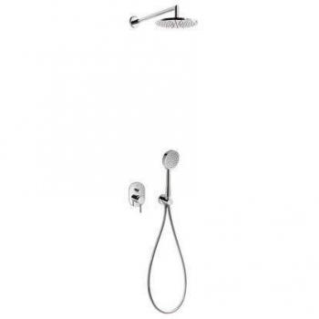Tres Griferia - Kit De Ducha Monomando Empotrado Alplus Con Cierre Y Regulación De Caudal. · Cuerpo Empotrado Incluido · Ducha Fija Ø 225 Mm. Con Rótula.