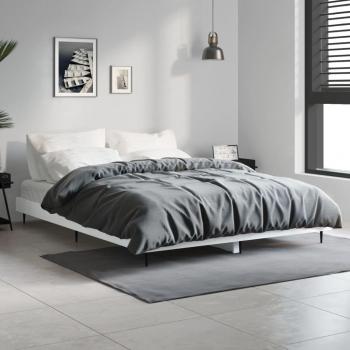 Cama de madera contrachapada blanca 135x190 cm Vidaxl