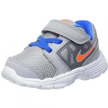 Nike Downshifter 6 (TD), Zapatos de Recién Nacido Unisex Bebé, Gris (Wlf Gry / Ttl Orng Pht Bl Cl Gry), 21 EU