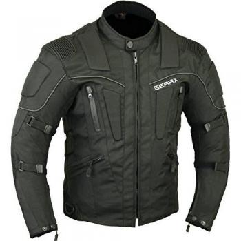 GearX Storm Chaqueta protectora para motocicleta con forro de malla transpirable - Negro, M