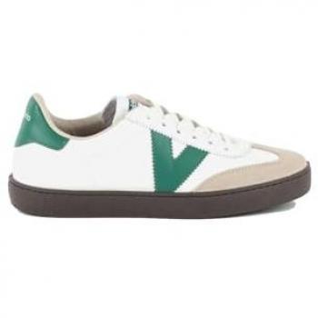 Zapatillas deportivas unisex Victoria con piezas en contraste y puntera de serraje, modelo Berlín Ciclista Mujer Verde, talla 37