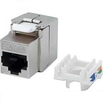 Toolless Shielded Cat6A Female Keystone Jack 10G