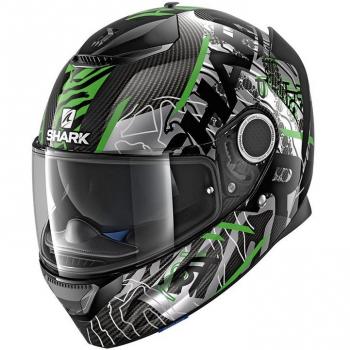 HE5013EDGKXXL - Shark Spartan Carbon Daksha Motorcycle Helmet XXL Carbon Green Black
