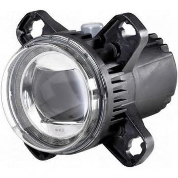 Óptica de faro HELLA 1BL 012 488-021, faro principal redondo de 90mm, compatible con sistemas de 24V y 12V, transparente, con conector FEP, lado derecho