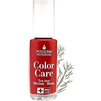 Esmalte de Uñas Rojo Allure 8ml - Cuidado Color Tea Tree - Prevención y Tratamiento de Uñas Amarillas/Daños por Hongos - Fórmula Única Suiza