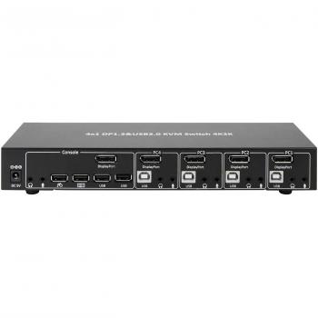 Conmutador KVM DisplayPort 1.2 de 4 Puertos con Hub USB y Audio
