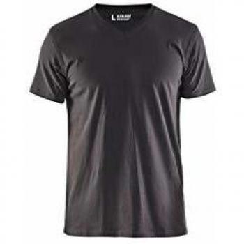 Blaklader Dark Grey V-Neck Work T-Shirt Size L