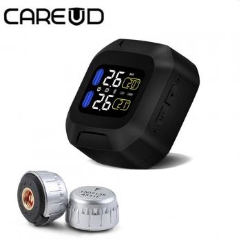 TPMS Sistema de control de presión de neumáticos Motor Auto alarma de neumáticos inalámbrica a prueba de agua con 2 sensores para motocicletas de dos ruedas