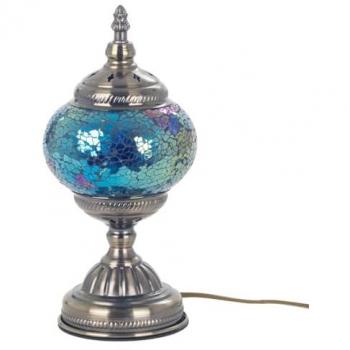 Lámpara de Sobremesa Mosaico Étnico Azul 27x13x13cm - Signes Grimalt